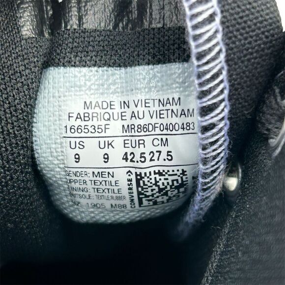 Converse Chuck Taylor All Star Seek Peace High Top Sneakers Men's 9 Black - Picture 7 of 7